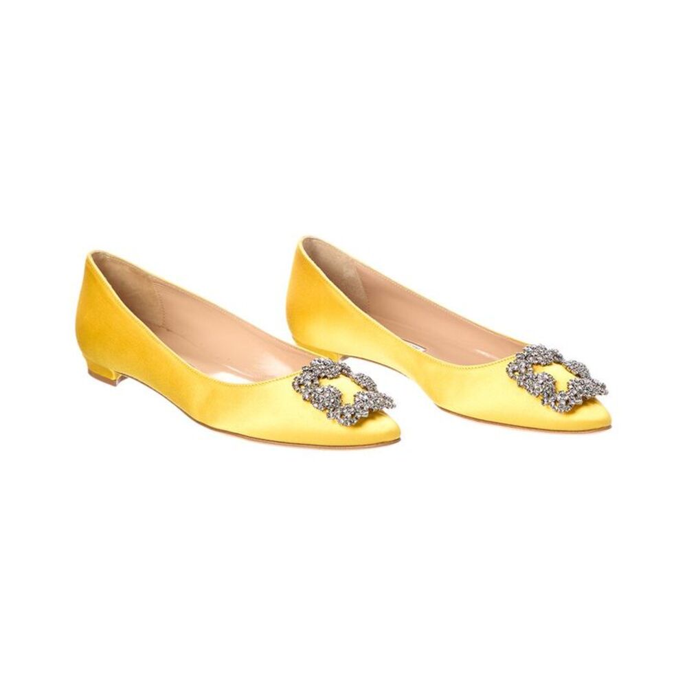 Manolo Blahnik Hangisi Satin Flat